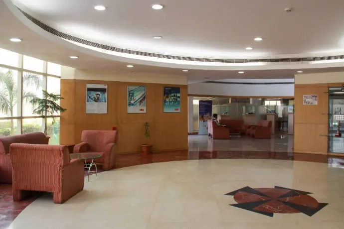 A well lit picture of office space of ABB Company Faridabad