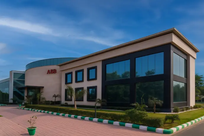 An exterior photo of ABB company Haryana India