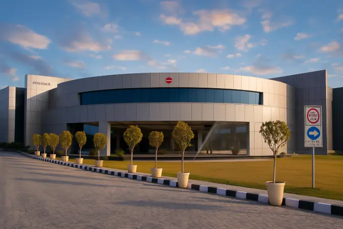 An exterior photo of Indian Oil corporation office Haryana India