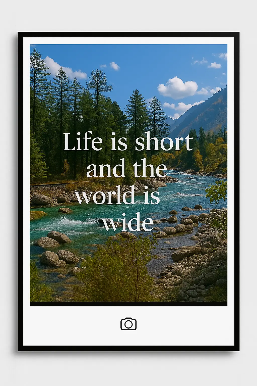 Travel posters featuring iconic landmarks and inspiring quotes, ideal for wall decor in home, office, or travel-themed spaces