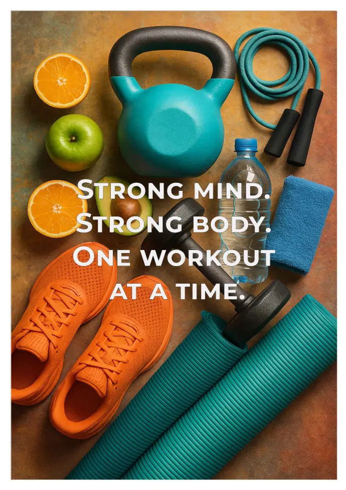 Discover the power of motivation. Our health & fitness poster combines dynamic visuals with inspiring messages to keep your goals in sight and your spirit strong